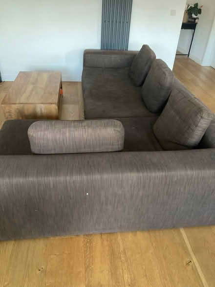 Photo of free Habitat brown corner sofa- can be split into 2 sofas (Littleworth OX33) #3