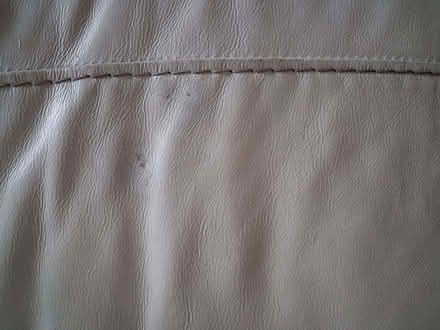 Photo of free Pale cream 3 seater leather sofa (Moss Side PR25) #4