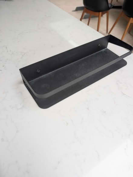 Photo of free Black metal shelf (Weybridge KT13) #2