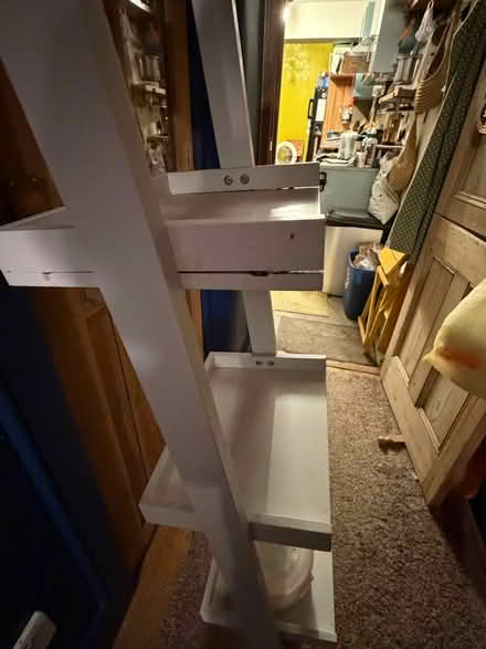 Photo of free Narrow white ladder shelf (Durham DH1) #3
