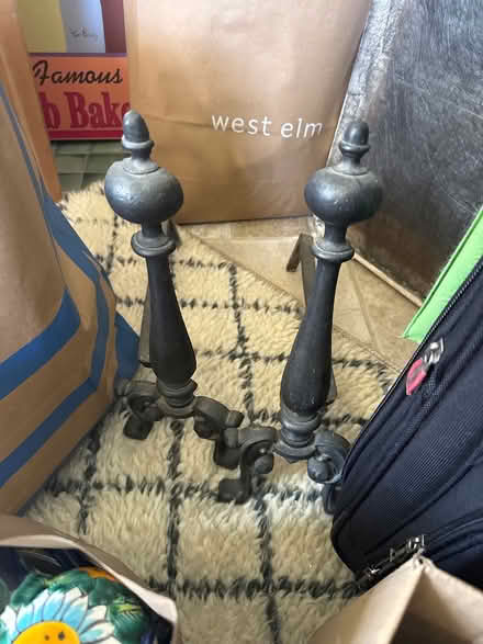 Photo of free 2 iron fireplace log holders (Brighton) #1