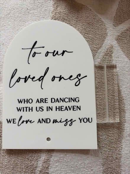 Photo of free Wedding sign loved ones (Mortlake SW13) #1