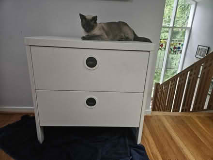 Photo of free White dresser, 2 drawers (20016) #1