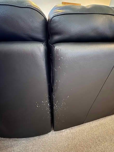 Photo of free Large black leather corner sofa (Blackburn AB21) #4