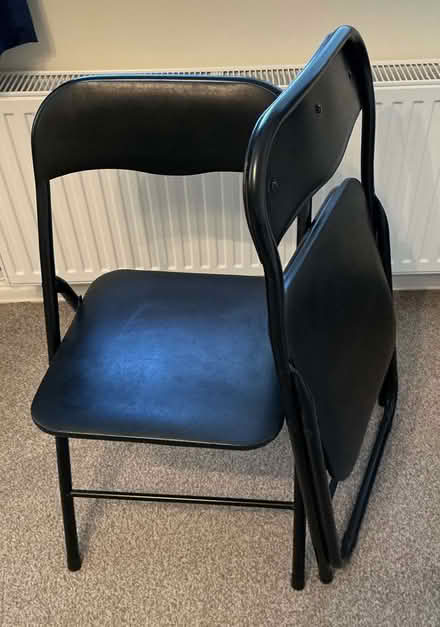 Photo of free Two Black Folding Chairs (Rectory Farm NN3) #1