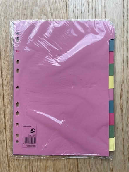 Photo of free A4 Subject Dividers (North Road BA2) #2