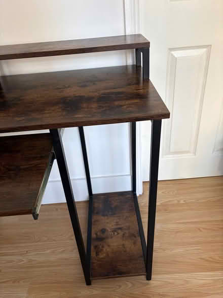Photo of free Computer Desk with Storage Shelves & Monitor Stand (Chelsea SW3) #4