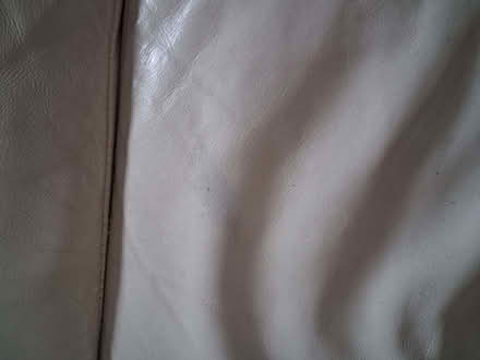 Photo of free Pale cream 3 seater leather sofa (Moss Side PR25) #3
