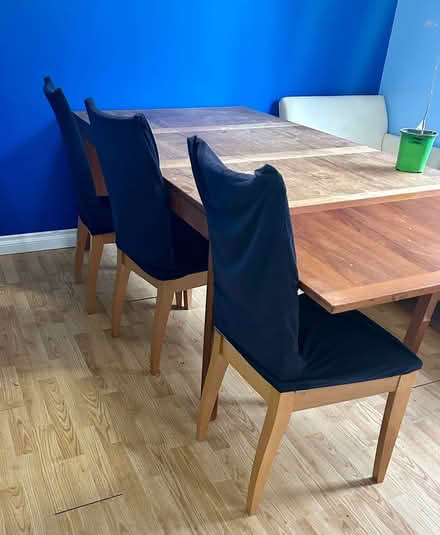 Photo of free Table fits 8-10 with 6 chairs (Davis Drive and Leslie.) #2
