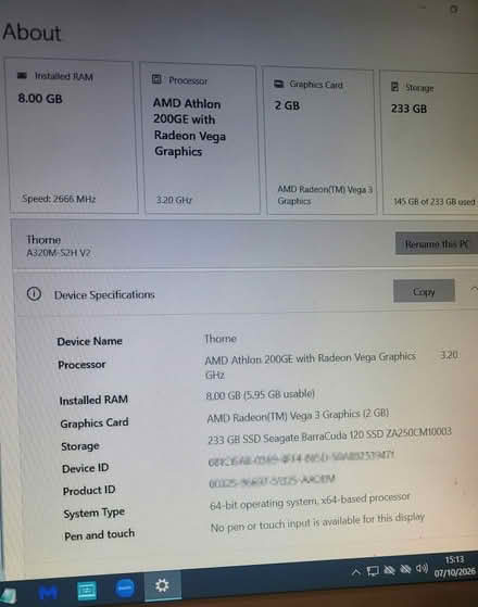 Photo of free Win 10 Home PC (Sandford, near Crediton EX17) #1