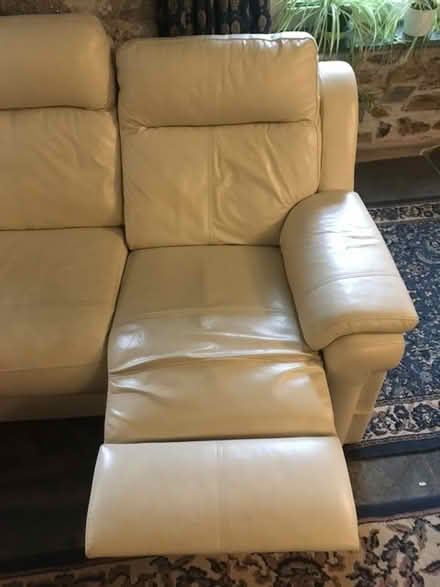 Photo of free leather 3-seater sofa (4 mile west of Launceston) #2