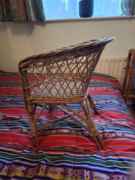 Photo of free Child's wicker chsir (Benhall GL51) #1