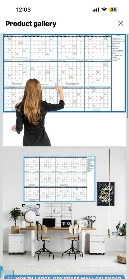 Photo of free Large dry erase calendar (Queens Chapel NE DC) #1