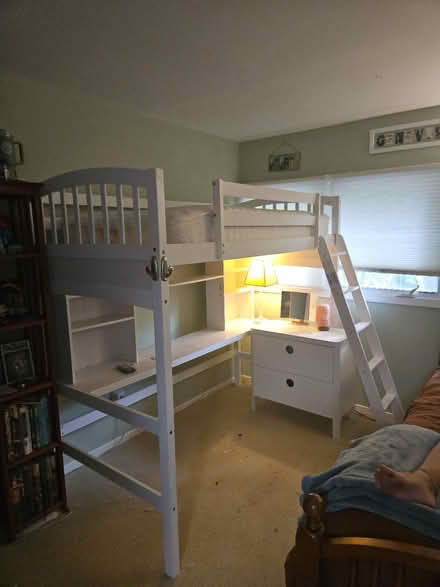 Photo of free White loft bed over desk (20016) #1