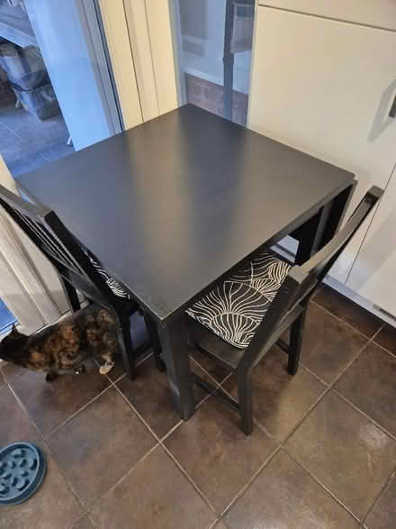 Photo of free Black ikea dining table (Winyates Green B98) #2