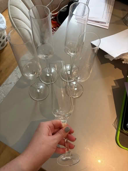 Photo of free 5 champagne glasses (Mortlake SW13) #1