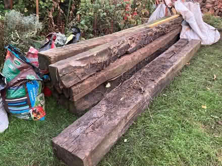 Photo of free wooden railway sleepers (Totteridge HW HP13) #1