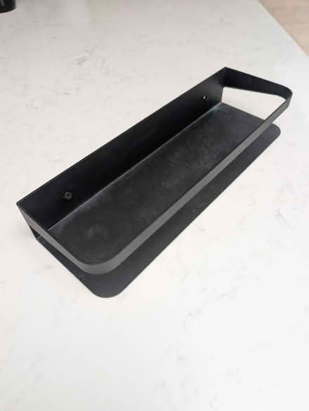 Photo of free Black metal shelf (Weybridge KT13) #1