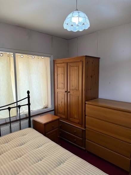 Photo of free Pine wardrobe, 2 doors not that big (Romford) #1