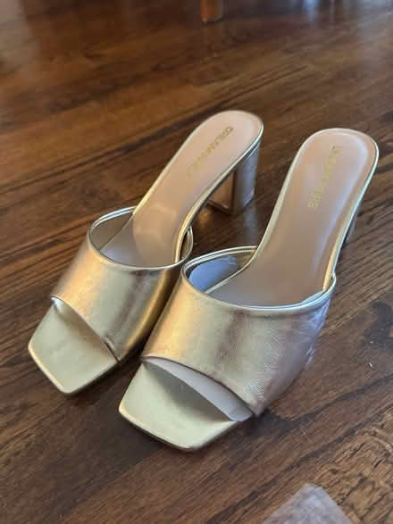 Photo of free Brand new gold block heels 9.5 (19803) #1