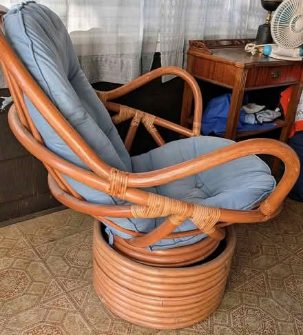Photo of free rattan swivel rocker (Anna st in Teaneck) #2