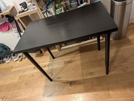 Photo of free IKEA Desk 100x60cm – Height Adjustable Legs (Black) (islington N1) #1