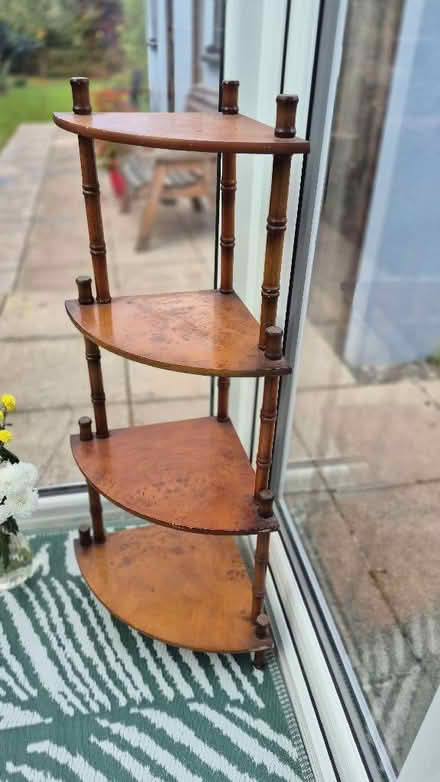 Photo of free Wooden Corner Shelf Unit (Worle BS22) #1