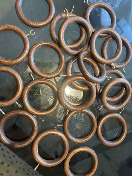 Photo of free Dark wood curtain rings (Teddington TW11) #1