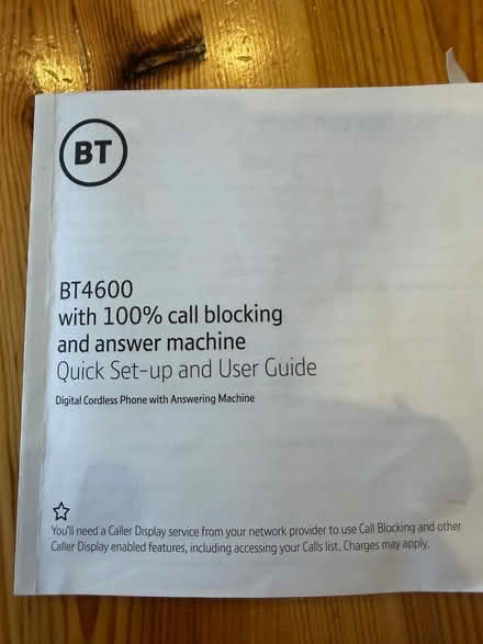 Photo of free BT 4600 telephone, answer machine (Ealing W5) #3