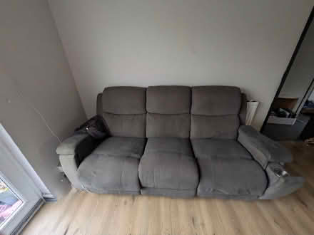 Photo of free Reclining sofa and foot stool (Bn42 4DR) #1