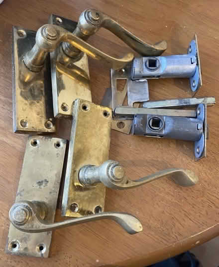 Photo of free Pair of brass internal door handle (Lambeth SW16) #1