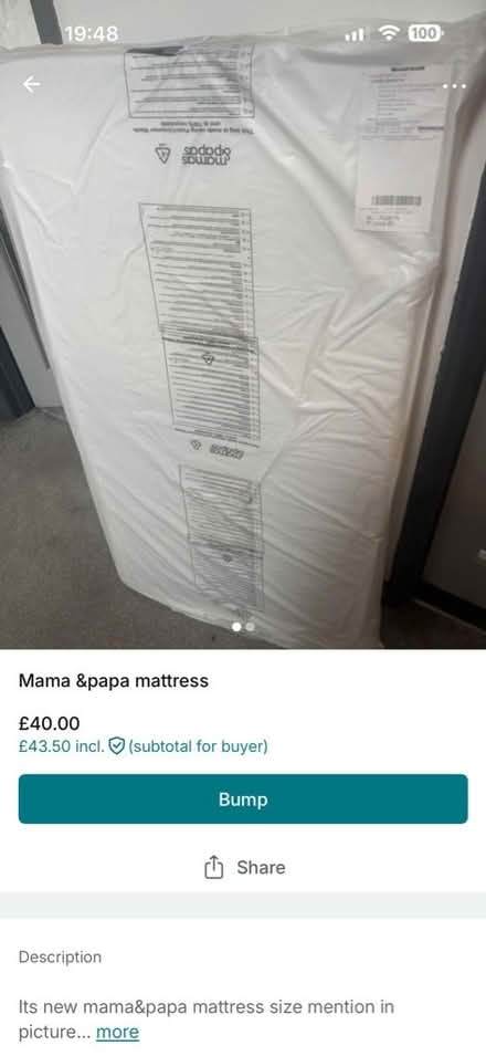 Photo of free Cot mattress (Cinderhill NG8) #2