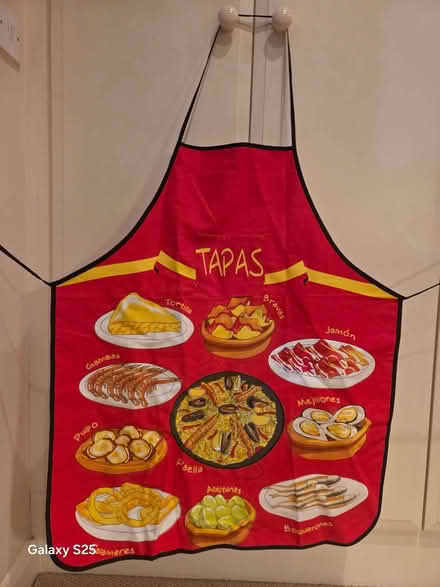 Photo of free Spanish Tapas Kitchen Apron – Colourful Design (Frog Island LE4) #1