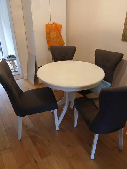 Photo of free White Dining table and 4 chairs (Ware SG12) #1