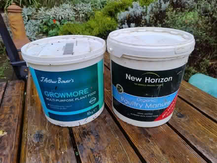 Photo of free Tubs of poultry manure and Growmore (Stinchcombe GL11) #1