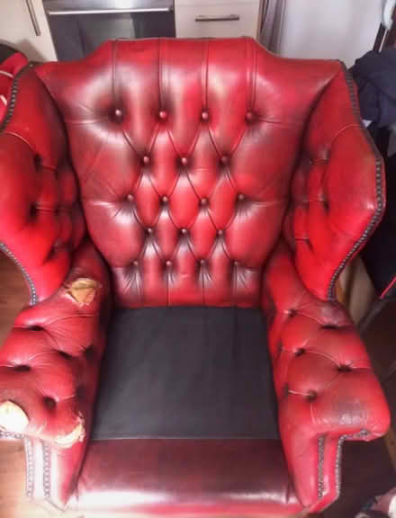 Photo of free Chesterfield oxblood chair (Chatham ME5) #1