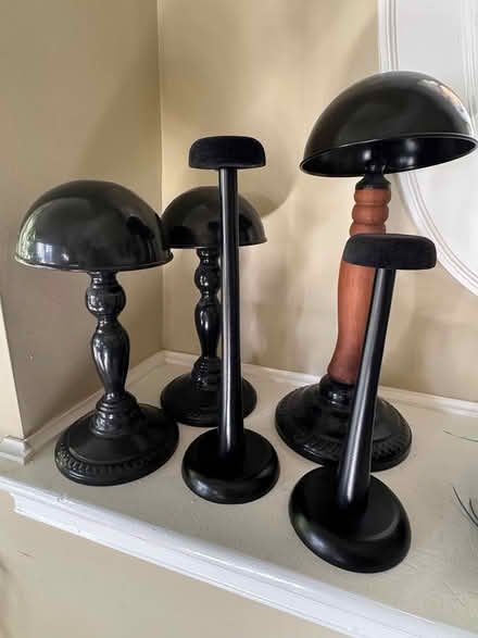 Photo of free 6 metal and wood hat stands (Brighton) #1