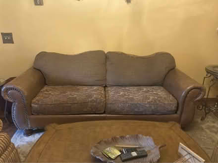 Photo of free leather & fabric sofa (By LaCamas Lake) #2