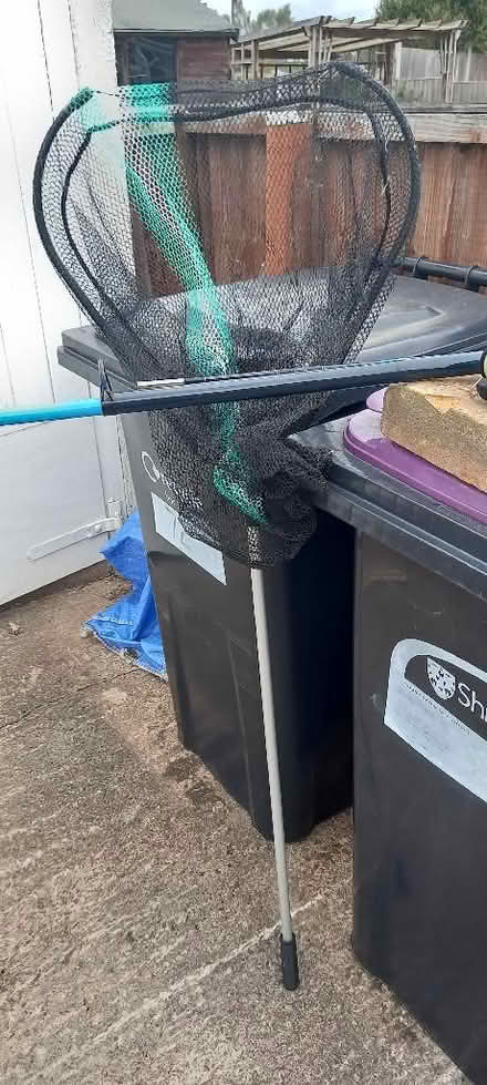 Photo of free FISHING tackle, keep net, 2 rods, 2 reels,floats, hooks etc (Belvidere SY2) #1
