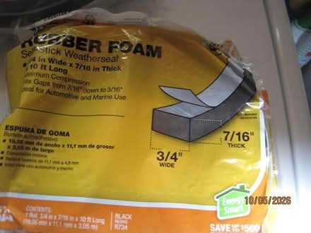 Photo of free Poly and Rubber Foam Weather Seal (Bowie) #2