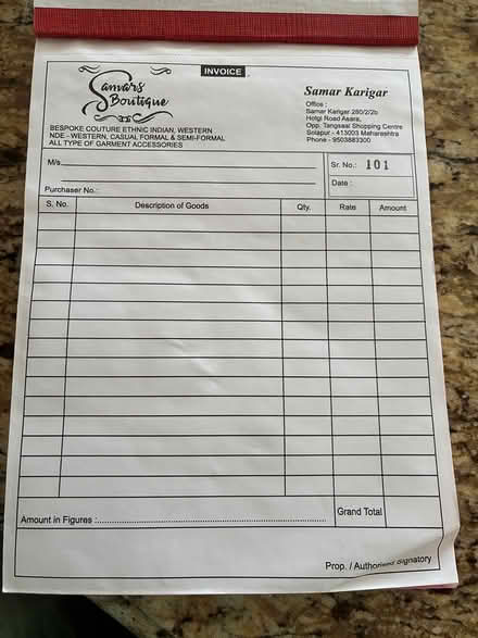 Photo of free invoice book (Winston Churchill and Eglinton) #1