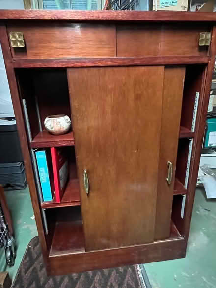Photo of free Mahogany cabinet/bookshelf (Arlington) #1