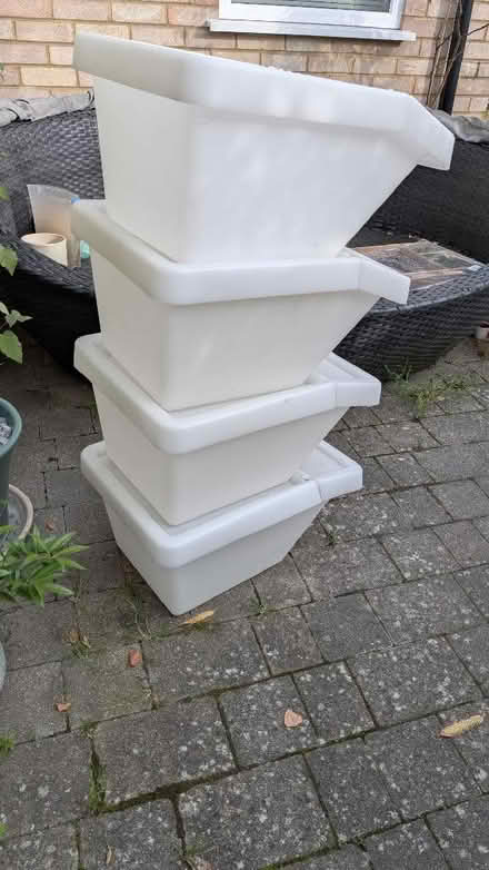 Photo of free 4 large stackable storage boxes with flip lids (The Camp AL4) #3