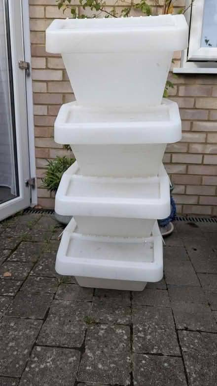 Photo of free 4 large stackable storage boxes with flip lids (The Camp AL4) #2
