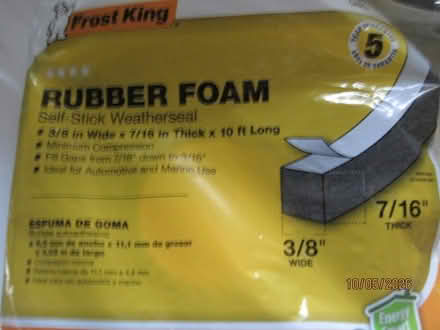 Photo of free Poly and Rubber Foam Weather Seal (Bowie) #1
