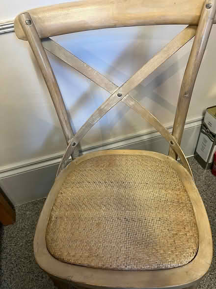 Photo of free 4 Cross back chairs (Between Commons SW11) #2