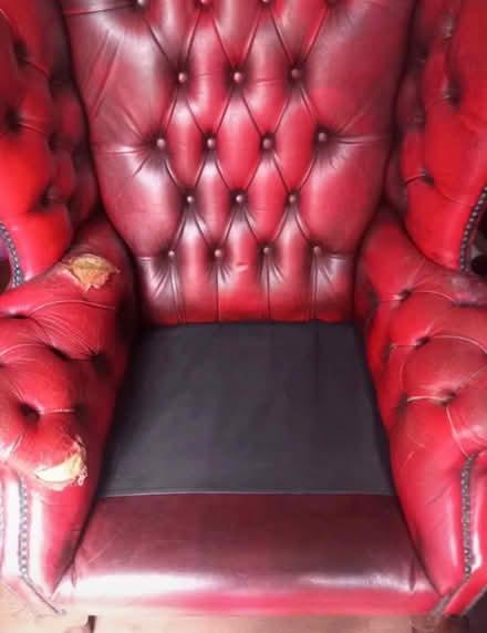 Photo of free Chesterfield oxblood chair (Chatham ME5) #2
