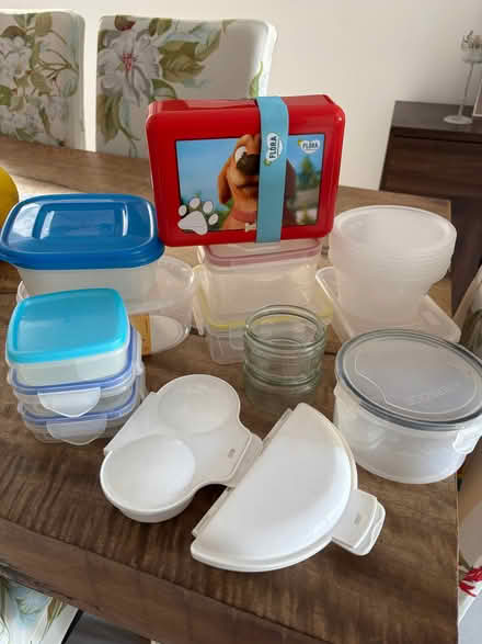 Photo of free Storage tubs, microwave egg poacher, omelette maker, ect (Egerton Park CH42) #1