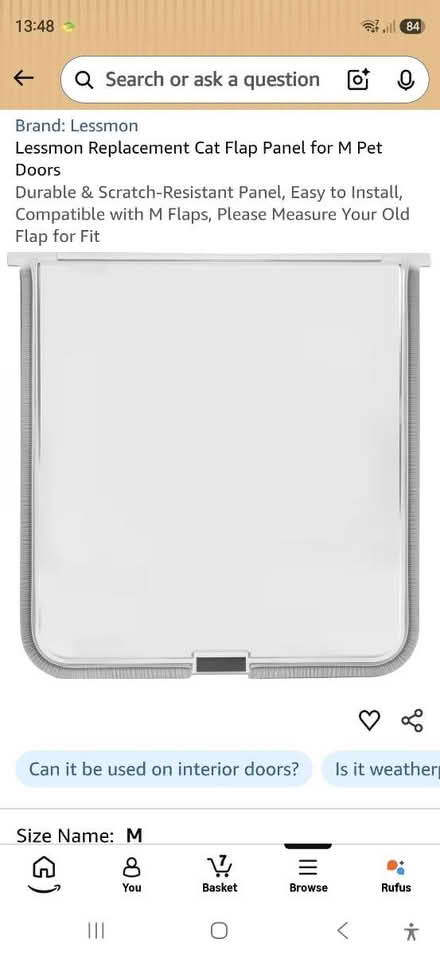 Photo of free Replacement catflap door (Southchurch SS1) #1