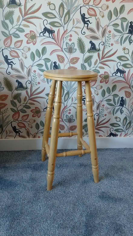Photo of free Tall pine stool (Locks Heath SO31) #1